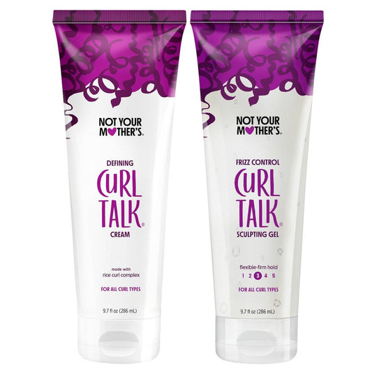 Not Your Mother's Curl Talk Frizz Control Sculpting Gel & Defining Cream (2er-Pack) - 9,7 fl oz - Mit Rice Curl Complex - Für alle lockigen Haartypen