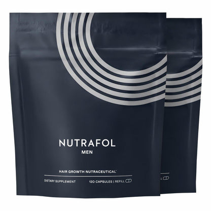Nutrafol Männer Haarnahrung, klinisch getestet für sichtbar dichteres Haar und Kopfhautabdeckung, dermatologisch empfohlen – 1-Monatsvorrat