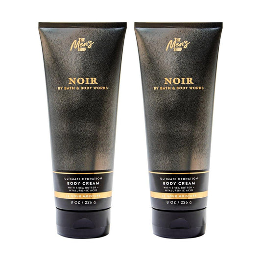 Bath & Body Works Noir Ultimative Feuchtigkeitscreme für Herren – Tiefenwirksame Hydratation für geschmeidige Haut – 48-Stunden-Feuchtigkeit – Reichhaltige Formel – Zieht schnell ein – Dermatologisch getestet – Geschenk für Ihn – 2er-Pack