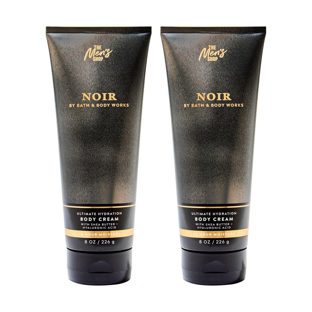 Bath & Body Works Noir Ultimative Feuchtigkeitscreme für Herren – Tiefenwirksame Hydratation für geschmeidige Haut – 48-Stunden-Feuchtigkeit – Reichhaltige Formel – Zieht schnell ein – Dermatologisch getestet – Geschenk für Ihn – 2er-Pack