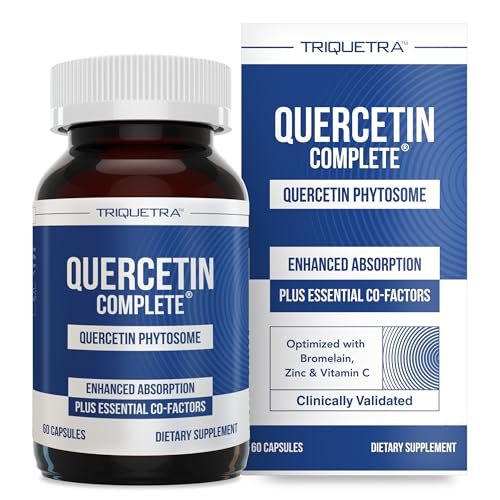 Quercetin Complete® – Quercetin Phytosom mit 50-fach höherer Absorption, klinisch belegt & patentiert Quercefit – Die effektivste Form von Quercetin – angereichert mit Bromelain, Zink & Vitamin C (60 Kapseln)