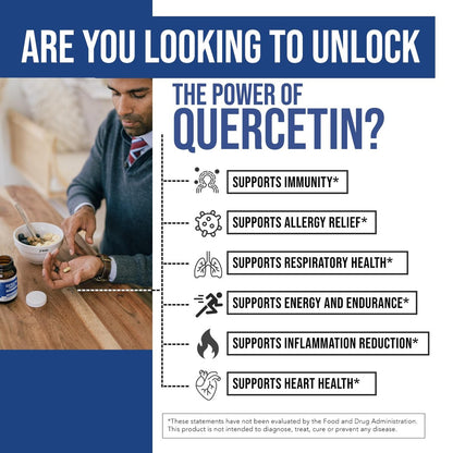 Quercetin Complete® – Quercetin Phytosom mit 50-fach höherer Absorption, klinisch belegt & patentiert Quercefit – Die effektivste Form von Quercetin – angereichert mit Bromelain, Zink & Vitamin C (60 Kapseln)
