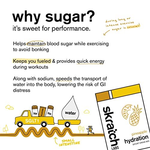 Skratch Labs Hydration Sports Drink Mix – Ananas-Elektrolytpulver für schnelle Flüssigkeitszufuhr & Ausdauer | 20 Portionen | Vegan, Nicht-GVO, Saubere Inhaltsstoffe