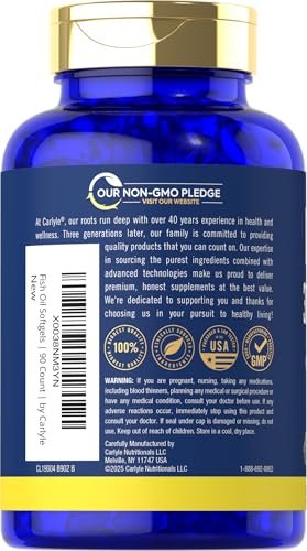Carlyle Fischöl 3000mg | 900mg Omega 3 | 90 Weichkapseln | Zitronengeschmack | Nicht-GVO & Glutenfrei