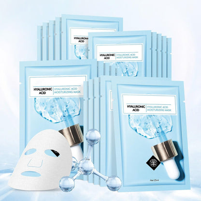 YAFUSIPE Feuchtigkeitsspendende Gesichtsmaske mit Hyaluronsäure – Anti-Aging & Hautpflege, 10 Blatt