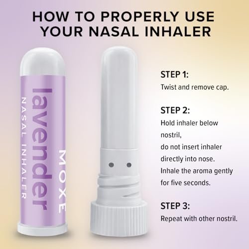 MOXE Lavendelöl Nasal Inhaler – Therapeutische Aromatherapie für Entspannung und Wohlbefinden (1 Pack)