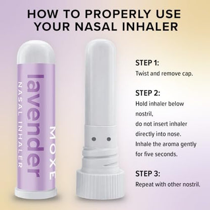 MOXE Lavendelöl Nasal Inhaler – Therapeutische Aromatherapie für Entspannung und Wohlbefinden (1 Pack)