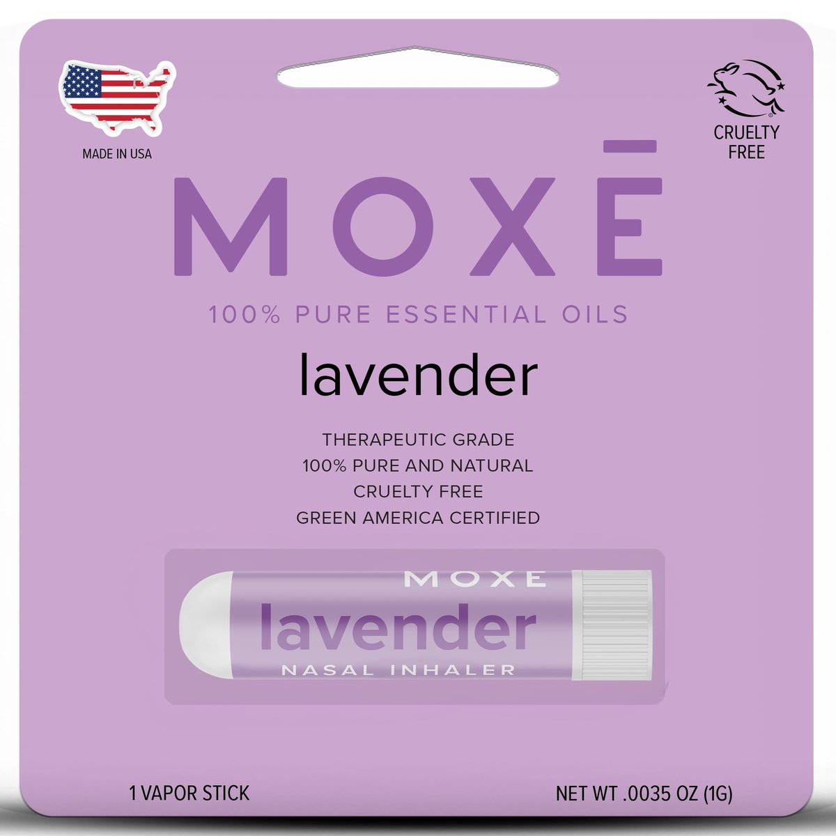 MOXE Lavendelöl Nasal Inhaler – Therapeutische Aromatherapie für Entspannung und Wohlbefinden (1 Pack)