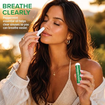 MOXE Pfefferminzöl Naseninhalator – Therapeutische Aromatherapie, kühlend, erfrischend, belebend, stimmungsaufhellend, rein und unverdünnt, hergestellt in den USA (1 Packung)
