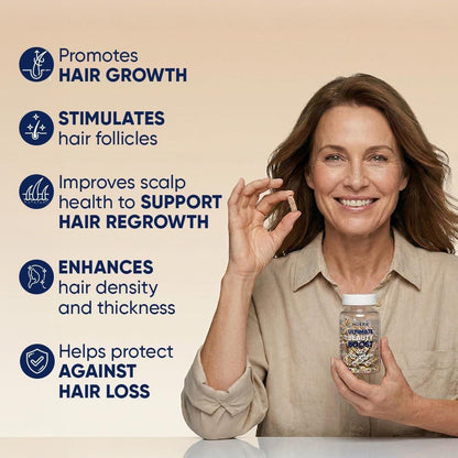 Moerie Ultimate Haarwachstumsergänzung für Frauen & Männer - Haare, Haut, Nägel Vitamine mit Biotin & Mineralien - für dichteres, volleres Haar & Haarausfall Behandlung - 360 Kapseln