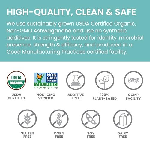 Himalaya Bio Ashwagandha Wurzel, 30-Tage-Vorrat – Pflanzliches Nahrungsergänzungsmittel zur Stresslinderung und Energieunterstützung – USDA Bio, Nicht-GVO, Vegan, Glutenfrei, Ohne Zusätze, 670 mg, 30 Kapseln