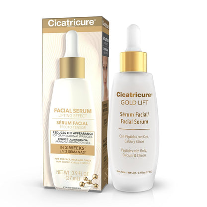 Cicatricure Gold Lift Gesichtsserum mit Lifting-Effekt für Gesicht, Hals & Dekolleté – Anti-Aging-Hautpflege, hydratisierend, straffend & festigend, glättet Gesichtsfältchen, 0,9 Unzen