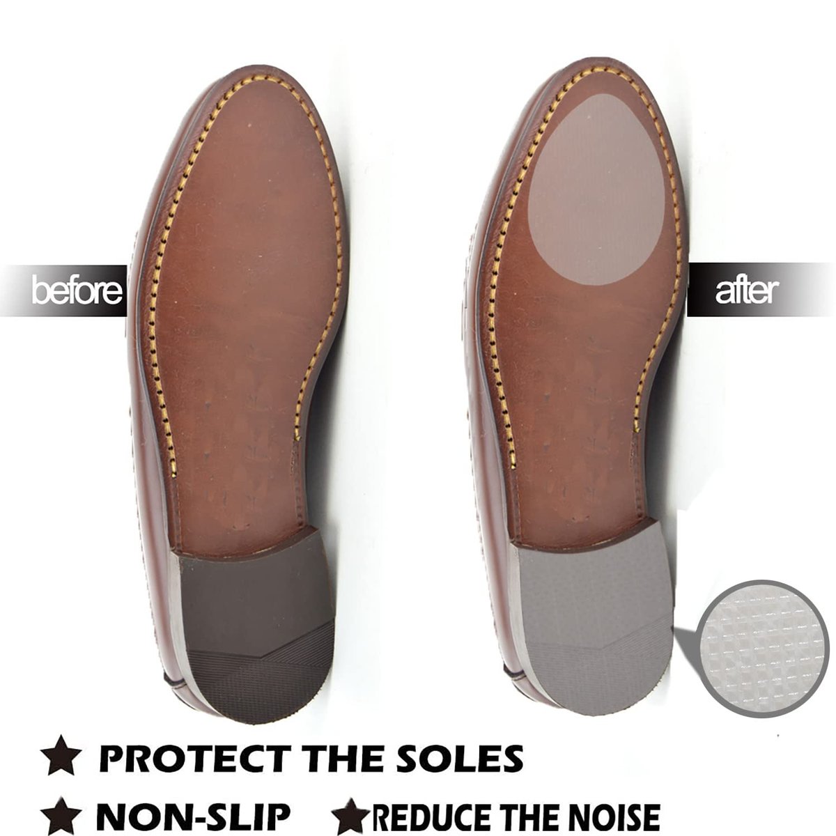 Rutschfeste Schuhpolster – Selbstklebende Sohlenschutz für High Heels, Anti-Rutsch-Schuhgripper (4 Paare, Transparent)