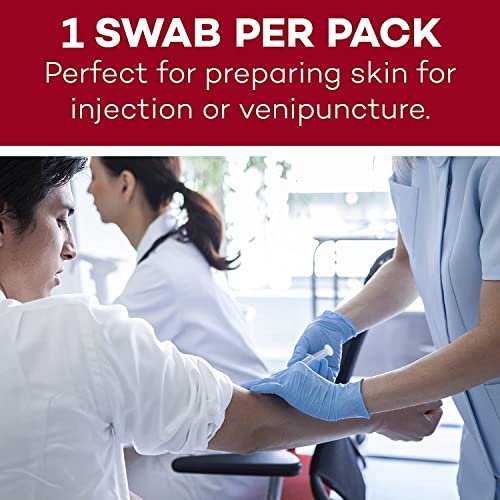 Dealmed Povidon-Iod 10% Wattestäbchen – einzeln versiegelte Packungen, ideal für Wundversorgung und tragbare Erste-Hilfe-Sets, 50 Stück pro Box (Packung mit 1)