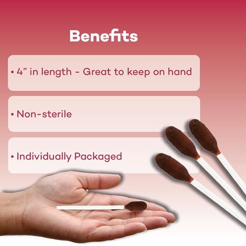 Dealmed Povidon-Iod 10% Wattestäbchen – einzeln versiegelte Packungen, ideal für Wundversorgung und tragbare Erste-Hilfe-Sets, 50 Stück pro Box (Packung mit 1)