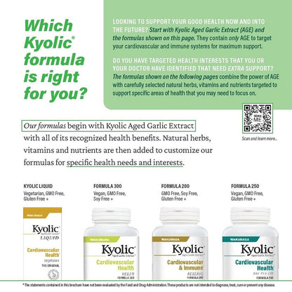 Kyolic Alter Knoblauch Extrakt Formula 300 – Herz-Kreislauf-Gesundheit*, vegan, 120 Kapseln