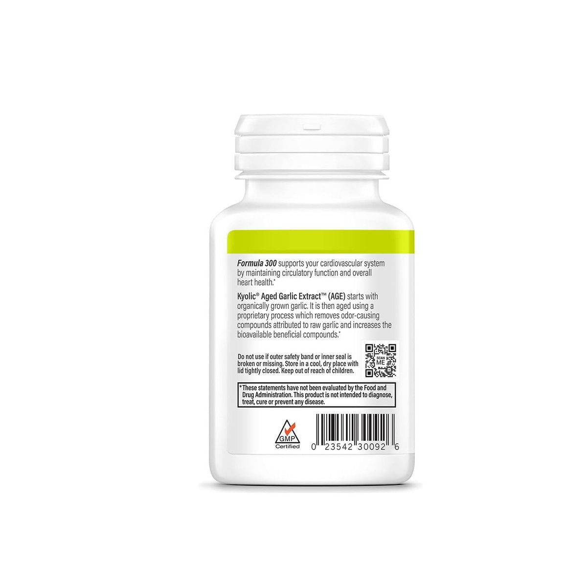 Kyolic Alter Knoblauch Extrakt Formula 300 – Herz-Kreislauf-Gesundheit*, vegan, 120 Kapseln