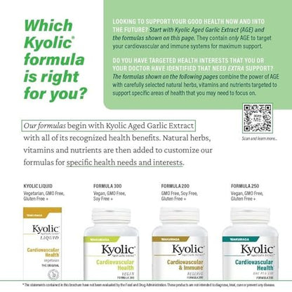 Kyolic Alter Knoblauch Extrakt Formula 300 – Herz-Kreislauf-Gesundheit*, vegan, 120 Kapseln