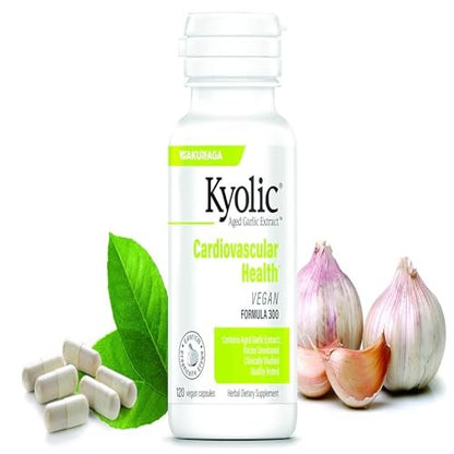 Kyolic Alter Knoblauch Extrakt Formula 300 – Herz-Kreislauf-Gesundheit*, vegan, 120 Kapseln