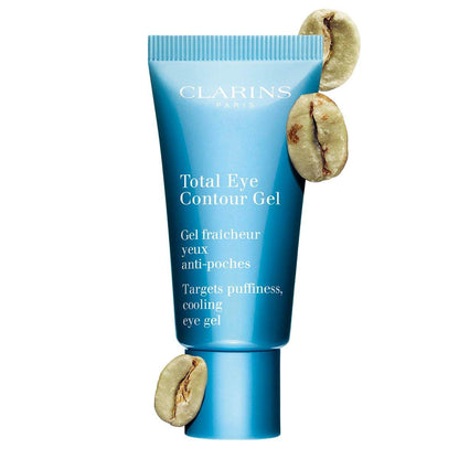 Clarins Total Eye Contour Gel – Kühlendes Augengel gegen Augenringe und Schwellungen, 20 ml