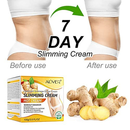 Ginger Slimming Cream – Heiße Fettverbrennung, Gewichtsverlust, Anti-Cellulite-Creme für den ganzen Körper, Bauch, beruhigend, entspannend, straffend