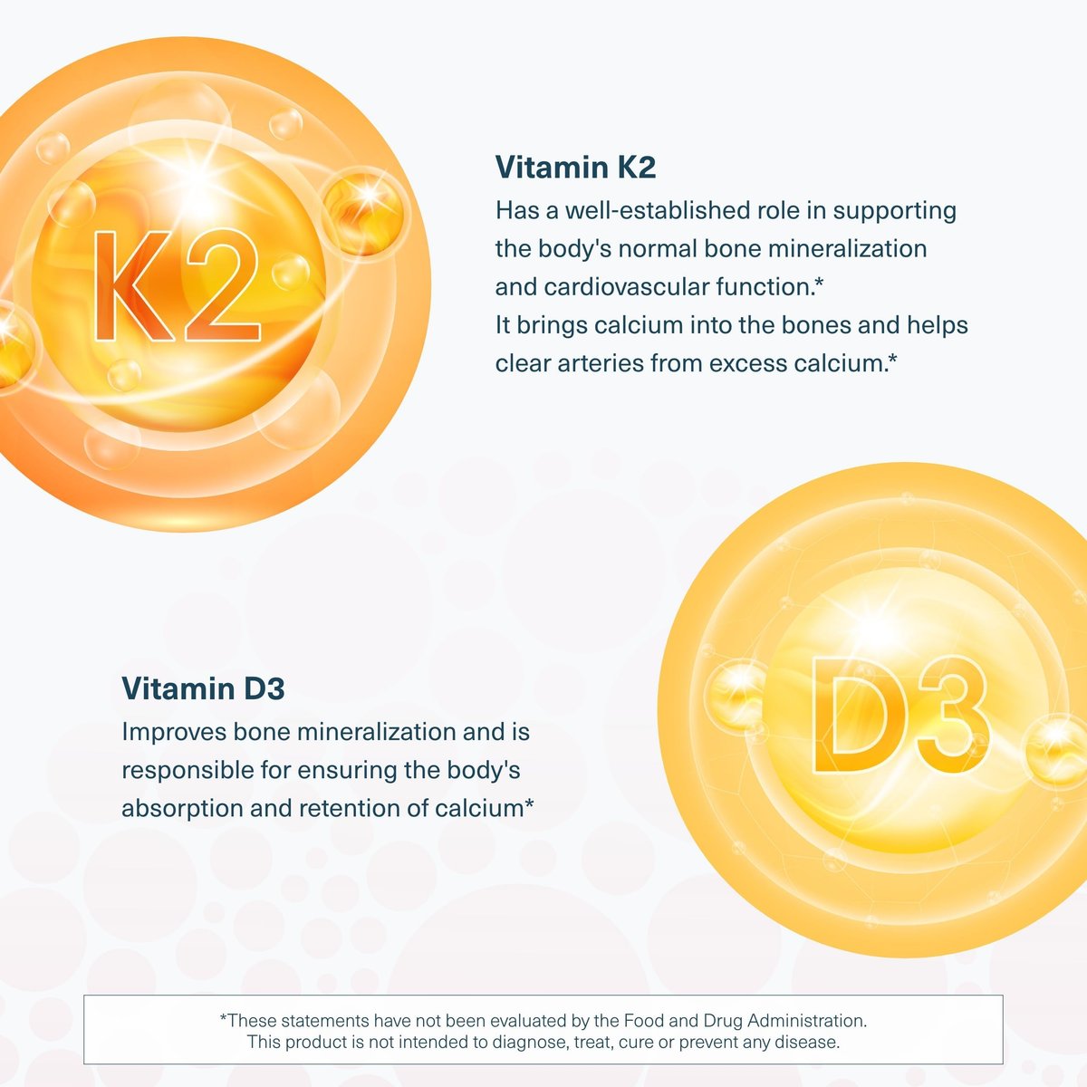 Youtheory K2D3 – Knochen- und Herzunterstützung mit Vitamin D3 und K2 – 60 vegane Kapseln