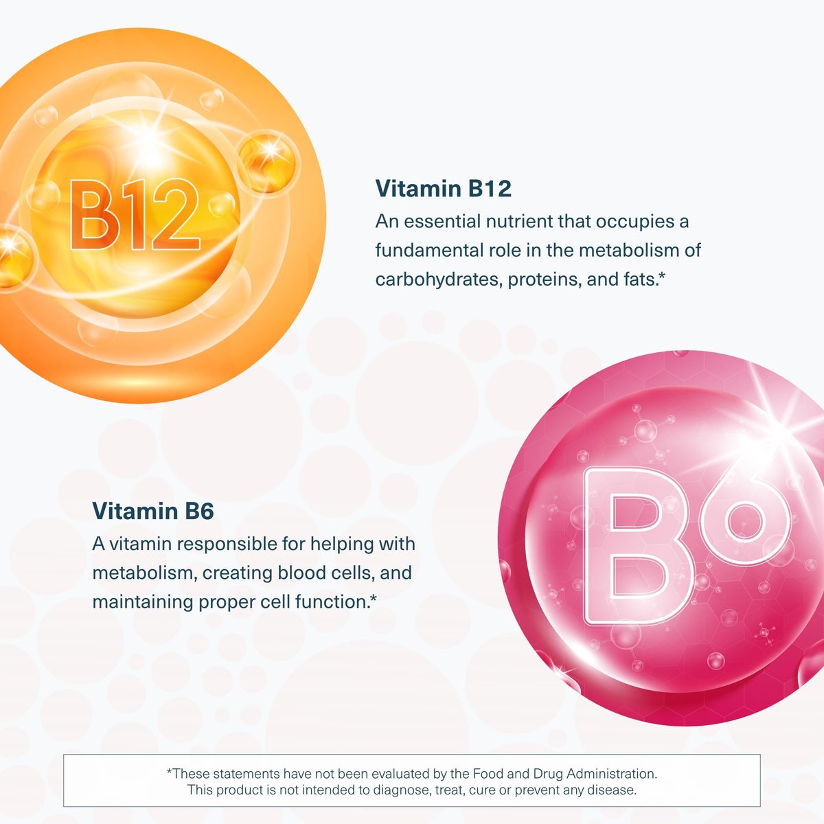Youtheory B12B6 – Vitamin B12 & B6 für Stimmung, Nervensystem und Stoffwechsel* – Unterstützt Gedächtnis und Stressmanagement* – Ohne Milchprodukte, Soja oder Gluten – 60 Kapseln (60 Portionen)*
