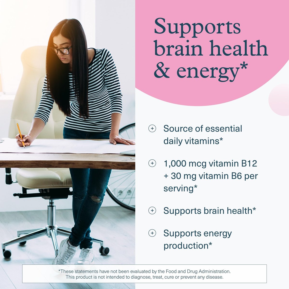 Youtheory B12B6 – Vitamin B12 & B6 für Stimmung, Nervensystem und Stoffwechsel* – Unterstützt Gedächtnis und Stressmanagement* – Ohne Milchprodukte, Soja oder Gluten – 60 Kapseln (60 Portionen)*