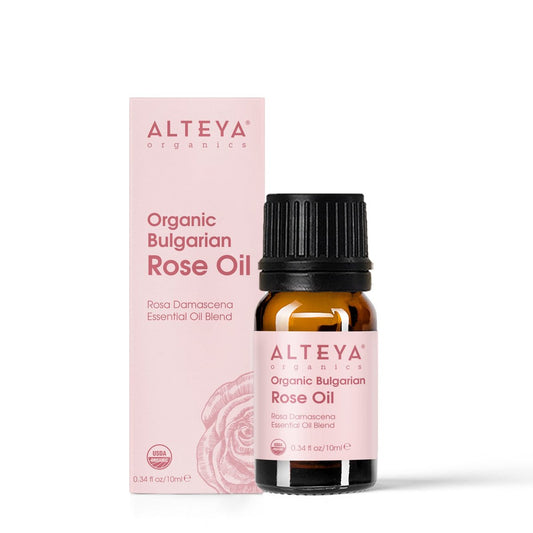 Alteya USDA Bio Bulgarisches Rosenöl Rosa Damascena Otto Multi-Use Ätherisches Öl für Aromatherapie, Duft, Hautpflege und Massagetherapie 10 ml