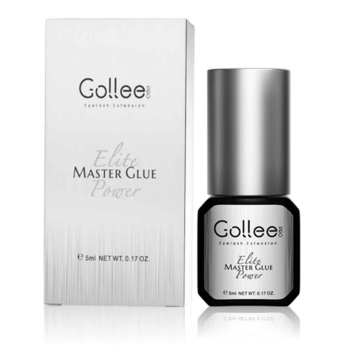 GOLLEEPRO Eyelash Extension Glue 0,5 Sekunden Schnelltrocknend – 5 ml (0,17 fl.oz) Wasserdichter Max-Bonding Wimpernkleber für Semi-Permanente Extensions, nur für den professionellen Gebrauch, Schwarz