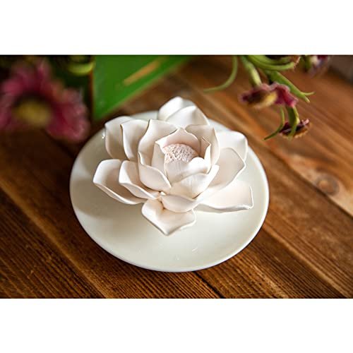 Passiver Lotusblüten-Diffuser aus Porzellan für Aromatherapie – Mini Raumduft für Schreibtisch & Bad