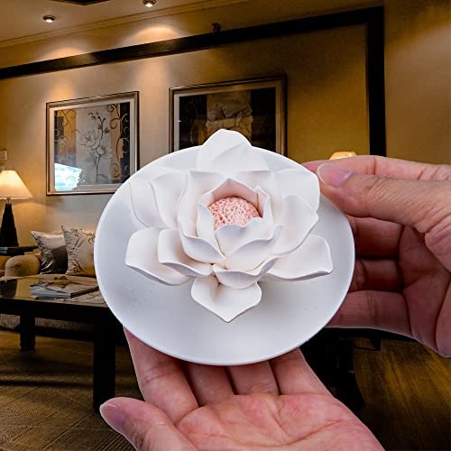 Passiver Lotusblüten-Diffuser aus Porzellan für Aromatherapie – Mini Raumduft für Schreibtisch & Bad