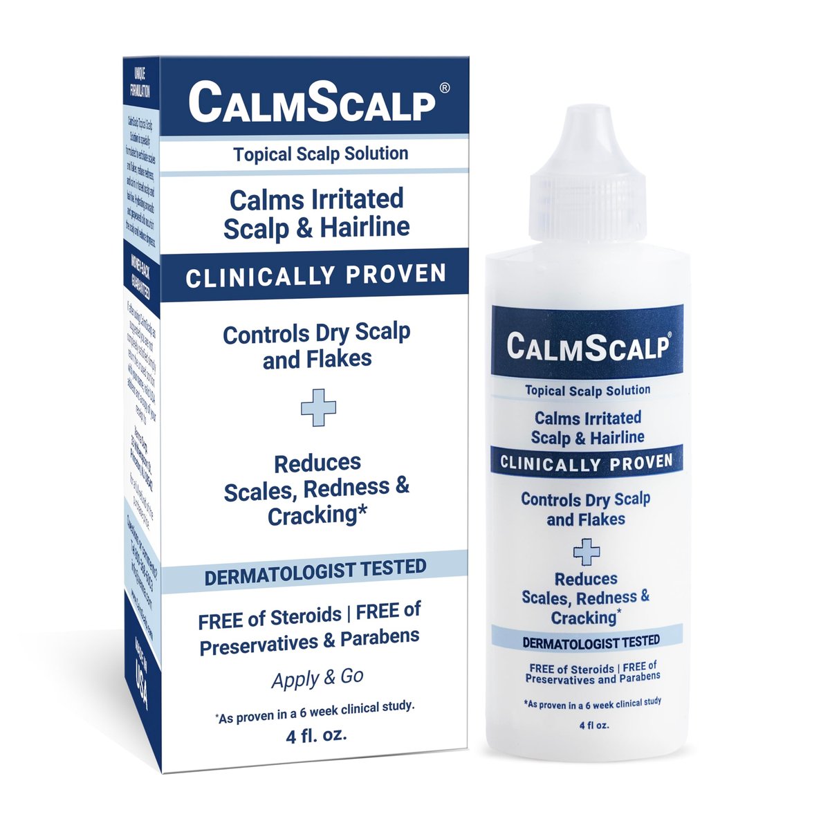 CalmScalp Kopfhautbehandlung | Juckreizlinderung | Schuppt Schuppen und Haaransatzflocken ab | Fördert eine gesündere Umgebung für das Haarwachstum | Hergestellt in den USA | 118 ml