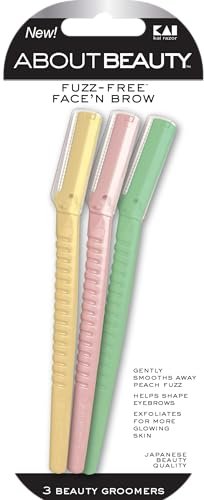 About Beauty Face N Brow - 3 Beauty Groomer zur Haarentfernung, ideal zum Rasieren, Peeling, Dermaplaning und Augenbrauenformung, japanischer Stahl entfernt sanft Gesichtshaare