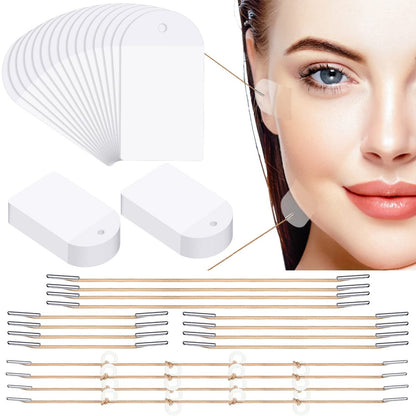 Maitys 204-teiliges Face-Lift-Tape-Set mit Lifting-Bändern – Unsichtbare Patches für Hals und Augenpartie, Damen