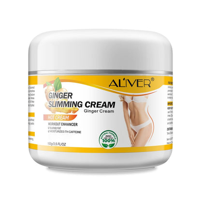 ALIVER Fatburner-Creme – Ingwer Schlankheitscreme zur Fettverbrennung für Frauen, Bauch, Oberschenkel und Po