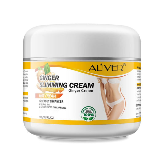 ALIVER Fatburner-Creme – Ingwer Schlankheitscreme zur Fettverbrennung für Frauen, Bauch, Oberschenkel und Po