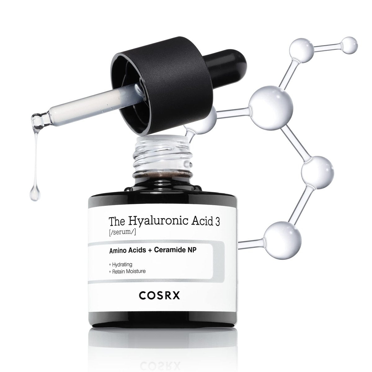 COSRX Pure Sodium Hyaluronic Acid 3% Serum – Feuchtigkeitsspendend & Anti-Aging für trockene Haut, 20 ml