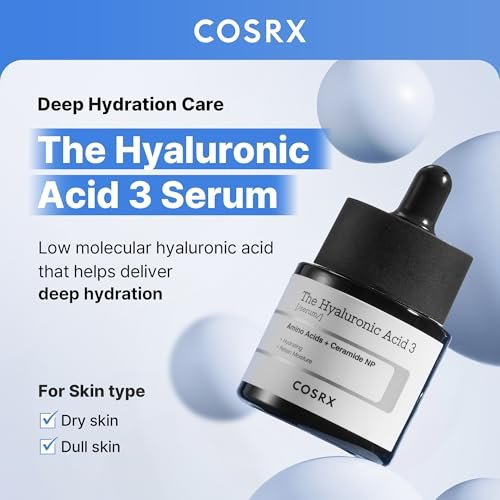COSRX Pure Sodium Hyaluronic Acid 3% Serum – Feuchtigkeitsspendend & Anti-Aging für trockene Haut, 20 ml