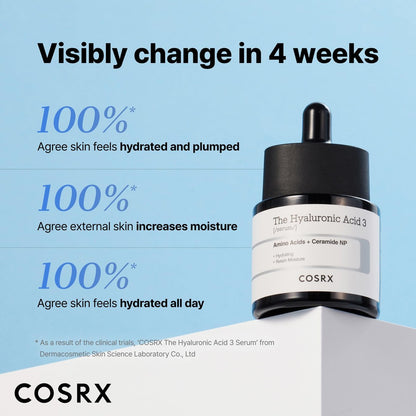 COSRX Pure Sodium Hyaluronic Acid 3% Serum – Feuchtigkeitsspendend & Anti-Aging für trockene Haut, 20 ml