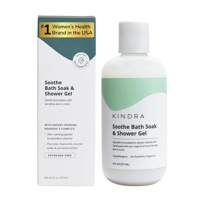 Kindra Soothe Feminine Wash – pH-ausgeglichene, unparfümierte Intimwaschlotion – von Gynäkologen empfohlen bei Vulvatrockenheit, Geruch, Juckreiz, Infektionsvorbeugung und Reizungen – sicher für die Vaginalgesundheit
