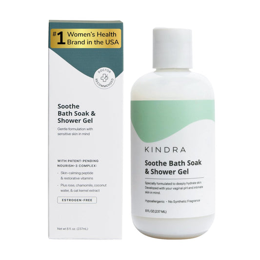 Kindra Soothe Feminine Wash – pH-ausgeglichene, unparfümierte Intimwaschlotion – von Gynäkologen empfohlen bei Vulvatrockenheit, Geruch, Juckreiz, Infektionsvorbeugung und Reizungen – sicher für die Vaginalgesundheit