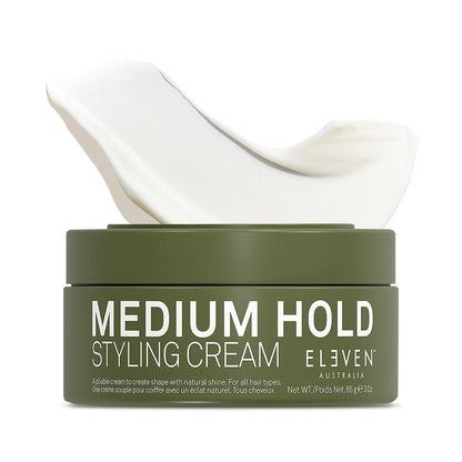 ELEVEN AUSTRALIA Medium Hold Haarstyling-Creme für Männer & Frauen – Slick Hold Pomade mit Carnaubawachs für kurzes, mittleres oder langes Haar, matte Texturpaste, natürlicher Glanz – 85 g
