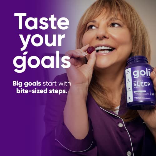 Goli Dreamy Sleep Gummy – 60 Stück – Melatonin, Vitamin D, Magnesium und Zitronenmelissenextrakt – Gelatinefrei, glutenfrei, vegan & nicht-GVO