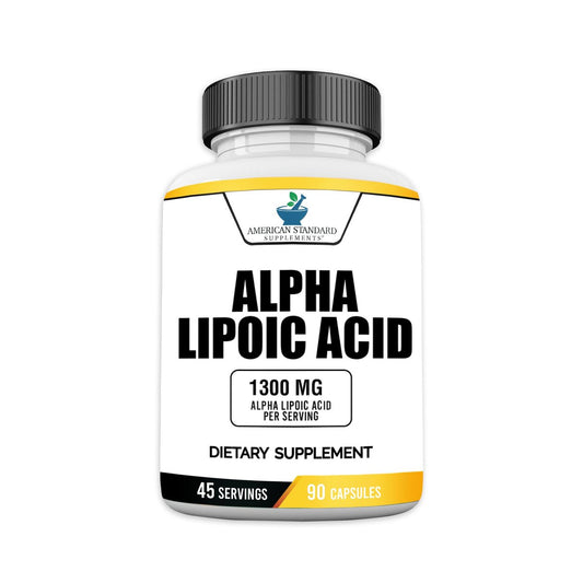 Alpha-Liponsäure 1300 mg pro Portion – Vegan, Glutenfrei, Non-GMO, 90 Kapseln, 45 Portionen