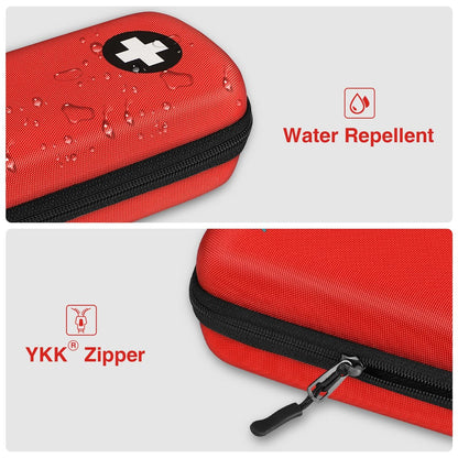 MEDMAX Epipen Medical Carrying Case – Hartschalen-EVA-Reiseetui für 2 EpiPens, Asthma-Inhalator, Auvi-Q, Notfall-Medikamente (Rot)