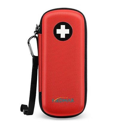 MEDMAX Epipen Medical Carrying Case – Hartschalen-EVA-Reiseetui für 2 EpiPens, Asthma-Inhalator, Auvi-Q, Notfall-Medikamente (Rot)