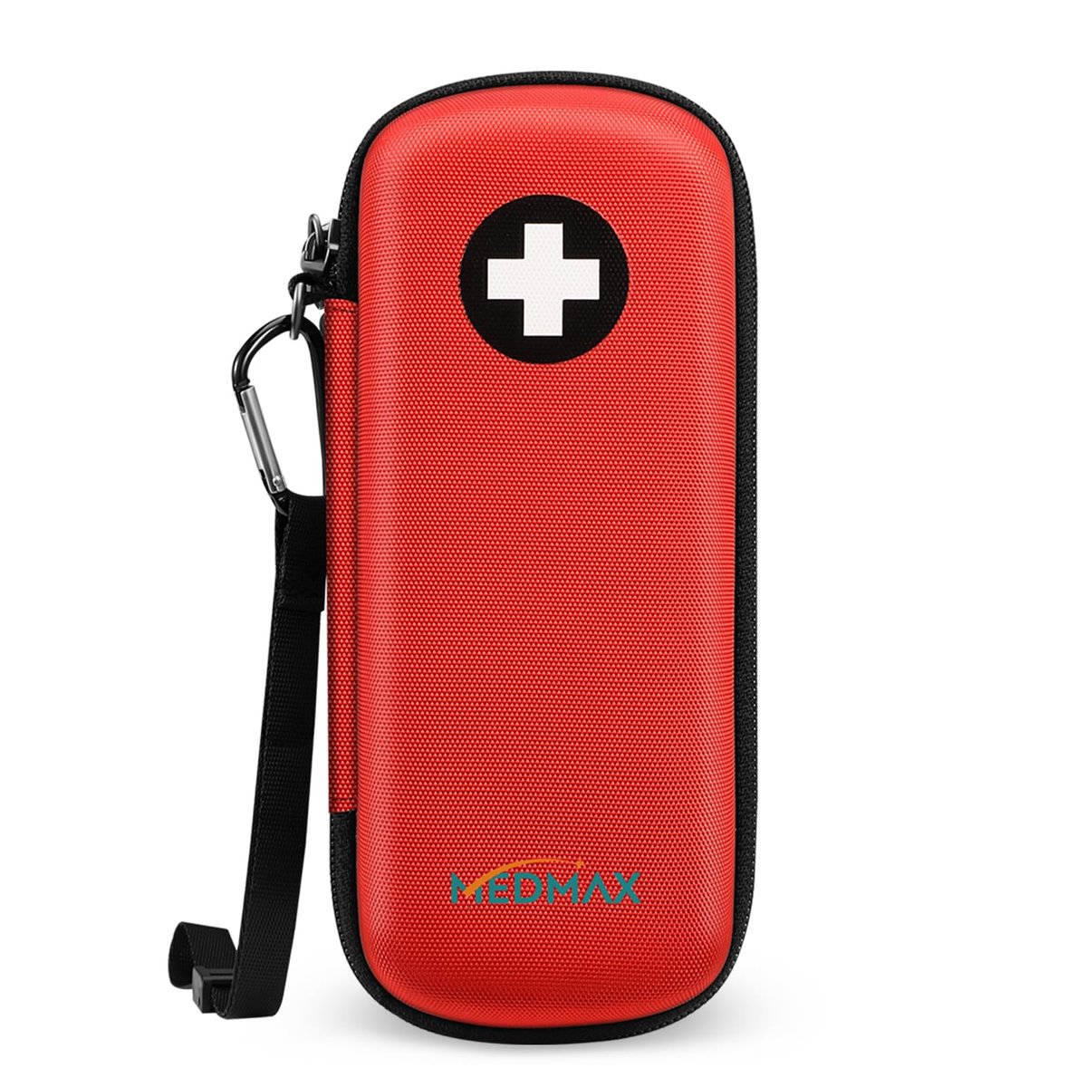 MEDMAX Epipen Medical Carrying Case – Hartschalen-EVA-Reiseetui für 2 EpiPens, Asthma-Inhalator, Auvi-Q, Notfall-Medikamente (Rot)