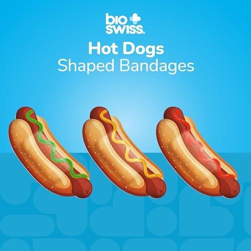 BioSwiss Pflaster Hot Dog Form Selbstklebend, Latexfrei, Steril, 24 Stück