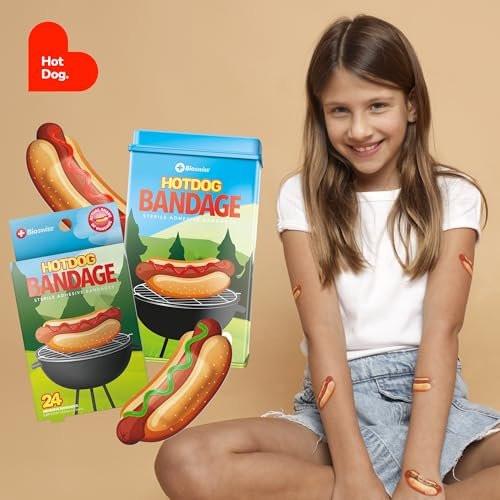BioSwiss Pflaster Hot Dog Form Selbstklebend, Latexfrei, Steril, 24 Stück